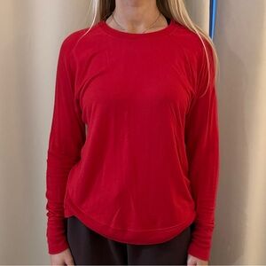 Athleta Red Long Sleeve Women's Top